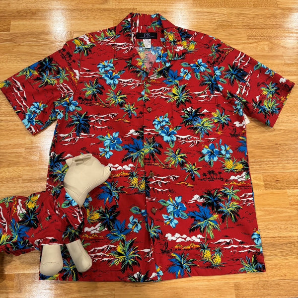 Hawaiian Dog Shirts Hibiscus , Palm Tree , Pineapple［Dog and owner hawaii shirts］