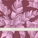 Dusty Pink Banana Leaf Hawaiian Fabric – Elegant Tropical Print Polycotton-2