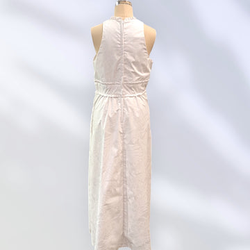 Elegant Hawaiian White Dress Sleeveless