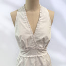 Elegant Hawaiian White Dress Sleeveless
