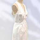 Elegant Hawaiian White Dress Sleeveless