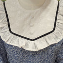 Elegant Rayon Long Dress Lace Frill Collar