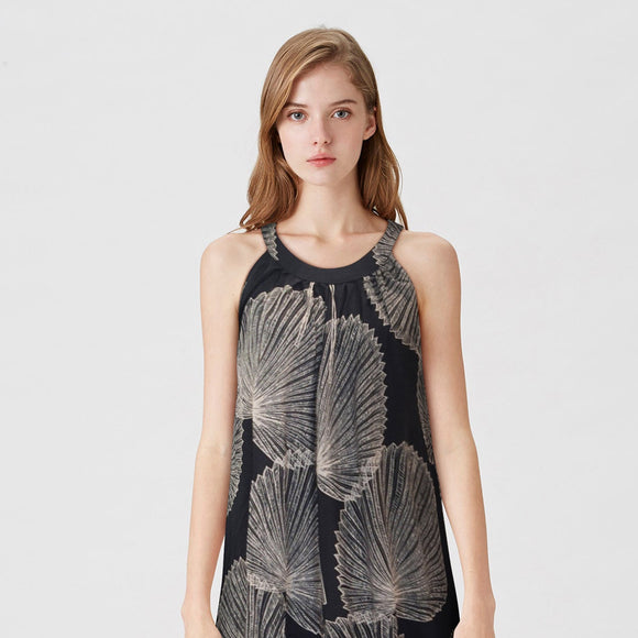 Elegant Round Neck Halter Sleeveless Summer Dress