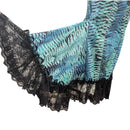 Hawaiian Holomuʻu – Fern Print & Black Lace Mermaid Line Hawaiian Dress | Made in Hawaii-11