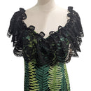 Hawaiian Holomuʻu – Fern Print & Black Lace Mermaid Line Hawaiian Dress | Made in Hawaii-13