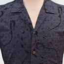 Fish Hook Lucky Print Hawaiian Shirt | Black-3