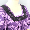 Floral Half Sleeve Muumuu Purple