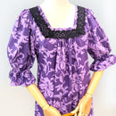 Floral Half Sleeve Muumuu Purple