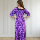 Floral Half Sleeve Muumuu Purple