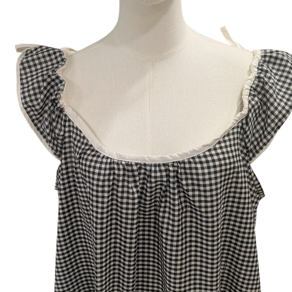 Gingham Hawaiian Muumuu Dress