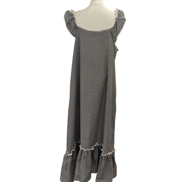 Gingham Hawaiian Muumuu Dress