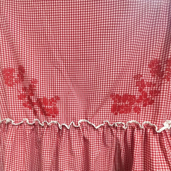 Gingham Hawaiian Muumuu Dress