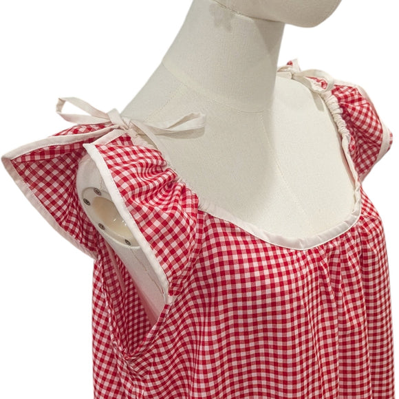 Gingham Hawaiian Muumuu Dress