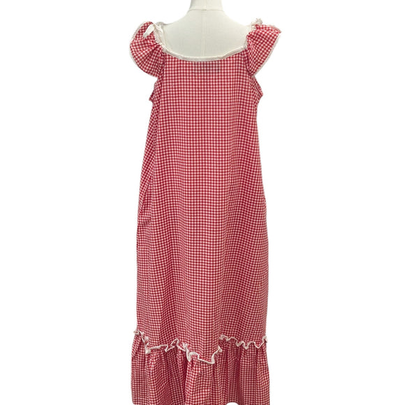Gingham Hawaiian Muumuu Dress