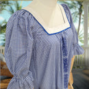 Gingham Lace Trim Muumuu Dress