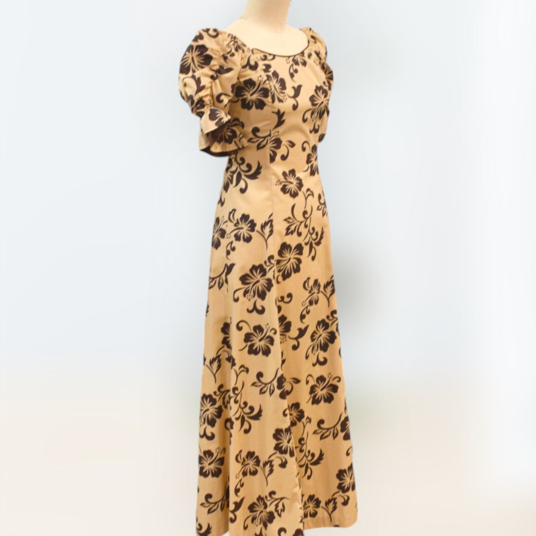 Hibiscus Flower Hawaiian Yellow Print Bodycon Dress