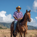 Mens Aloha Shirt l Hand Printed Purple Maile Puakenikeni on Palaka - 018-1