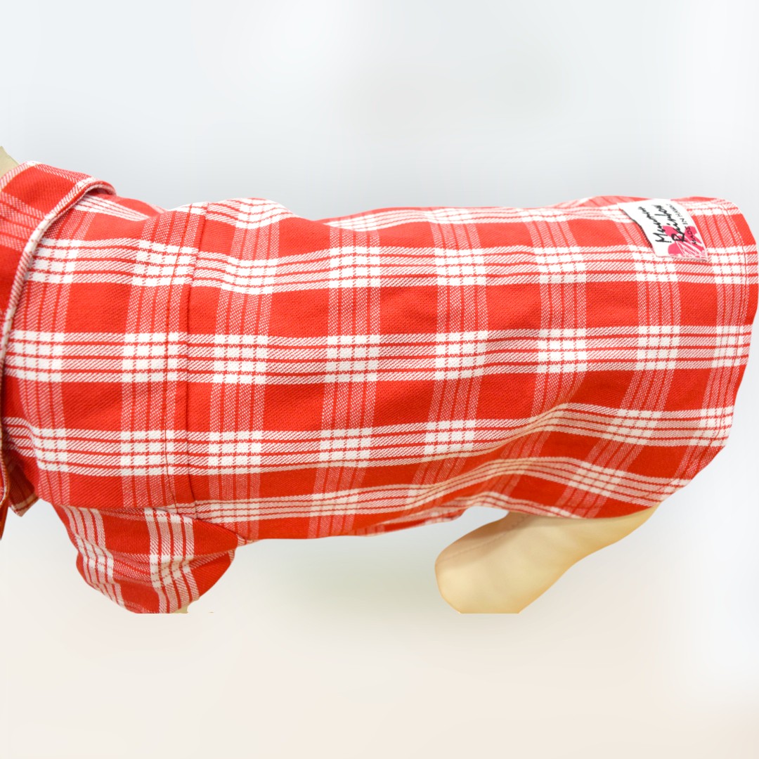 Hawaiian Dog's Shirts | Classic Red Palaka Style