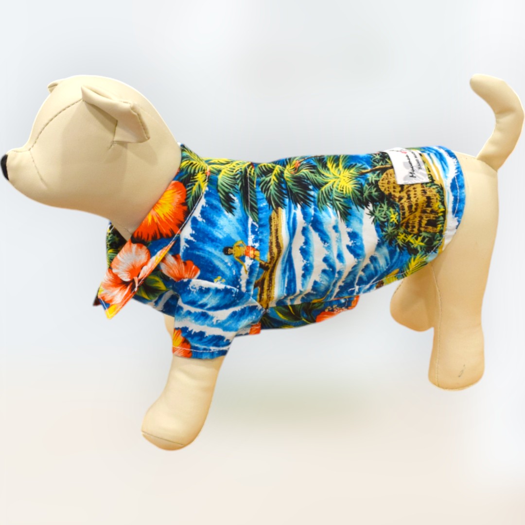 HawaiianDogShirtsHibiscus_PalmTree