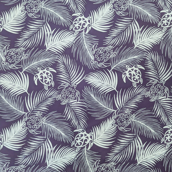 HawaiianFabricWithMonsteraandTurtlePrint-Navy