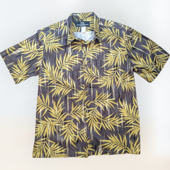 HawaiianVintageStyleShirt-CharcoalGray
