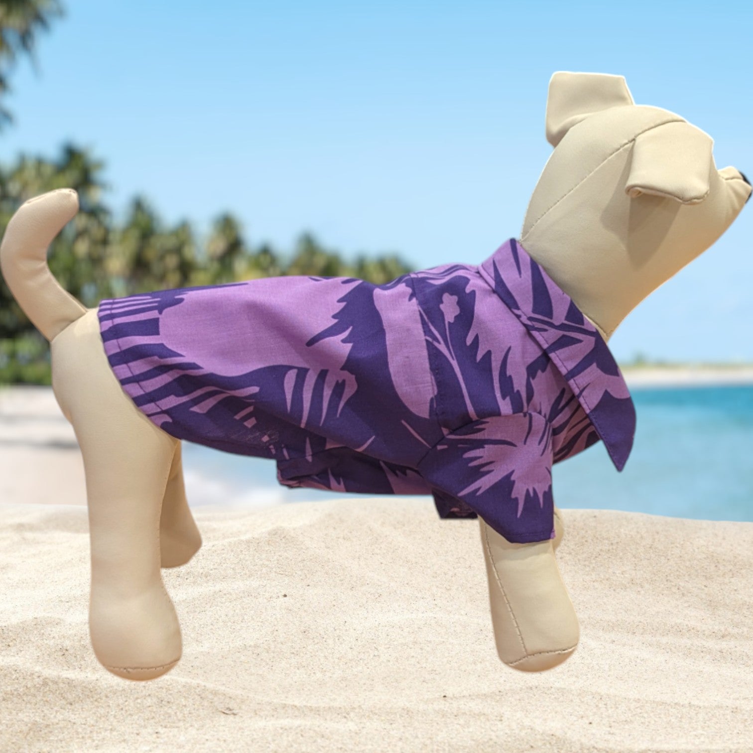 Hawaiian Dog Shirts Hibiscus Purple