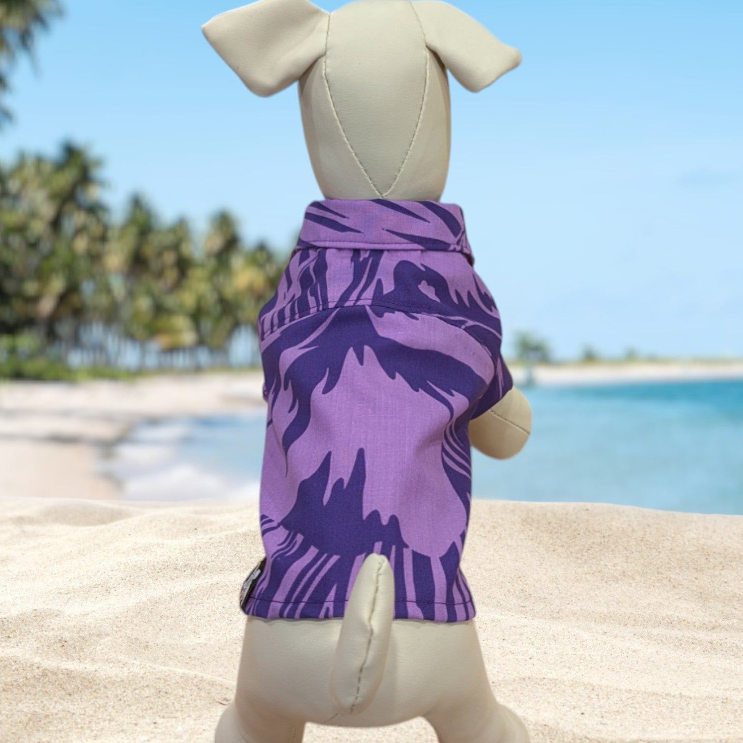 Hawaiian Dog Shirts Hibiscus Purple