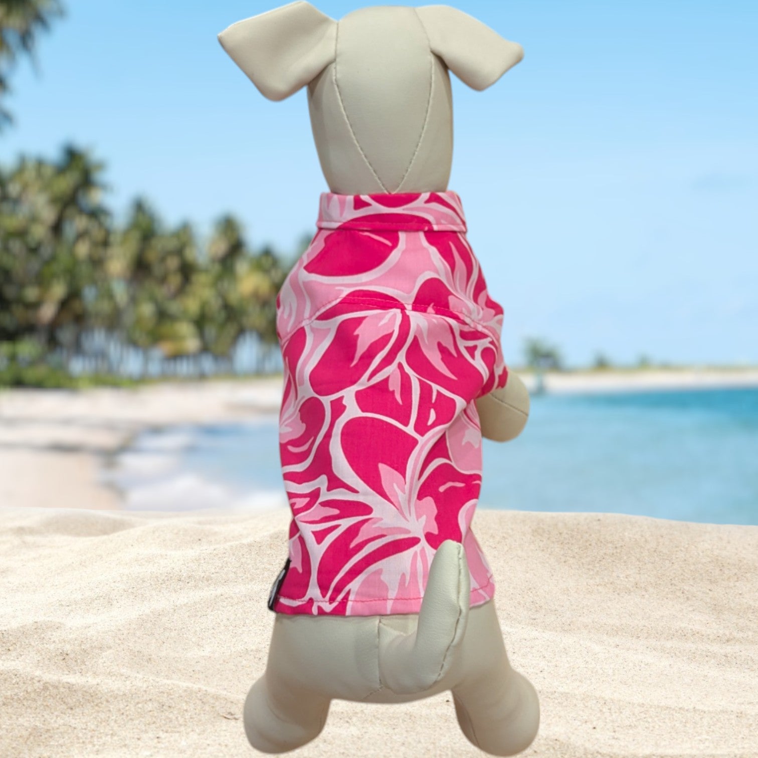 Hawaiian Dog Shirts Plumeria Pink