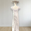 Hawaiian Dress – White Ruffle Neckline & Hibiscus Print