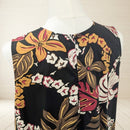 Hawaiian Floral Lei Resort Dress Black