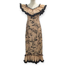Traditional Hawaiian Holomuʻu – Elegant Flower Lei Print Mermaid Line Dress with Train | Made in Hawaii-8
