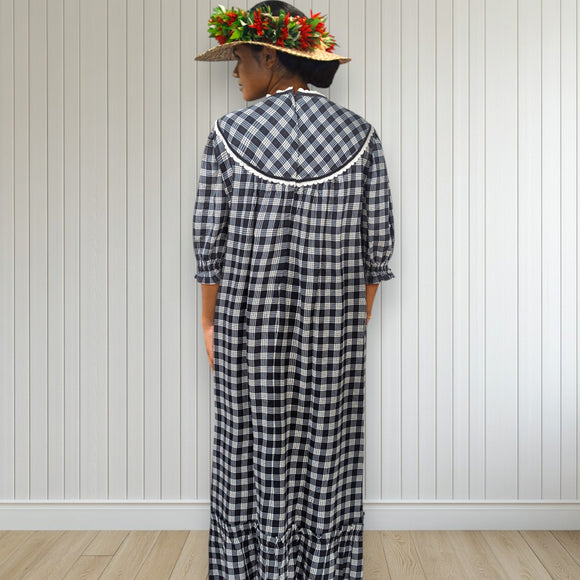 Rayon Palaka Muumuu Dress Lace