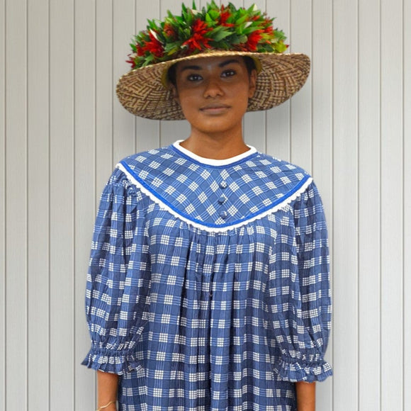 Rayon Palaka Muumuu Dress Lace