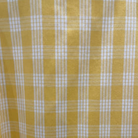 Buy yellow Traditional Hawaiian Palaka Ribbon Shoulder Muumuu Dress – Vintage Cotton Resort Maxi Dress 8421