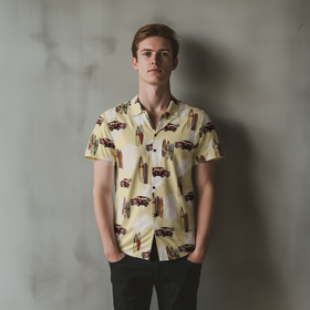 Hawaiian Retro Surf Board  Classic Car Cream