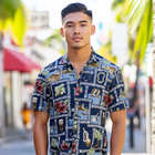 Hawaiian Scenery Reverse Side Cotton Shirt