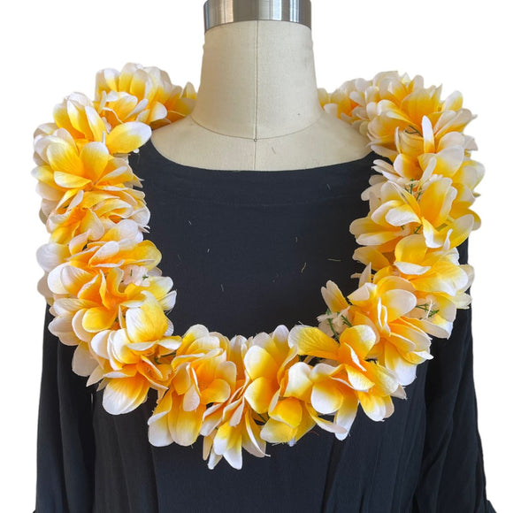 Yellow Plumeria Flower Lei