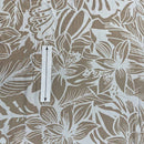 Beige Floral Print Rayon Fabric-4
