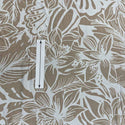 Beige Floral Print Rayon Fabric