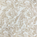 Beige Floral Print Rayon Fabric-1
