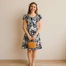 Hibiscus Black Muumuu Dress