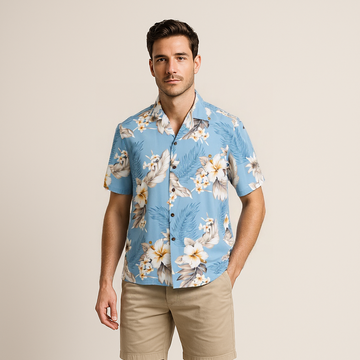 Hibiscus Cotton Aloha Shirt