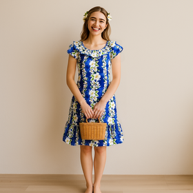 Hibiscus Mid-Length Muumuu