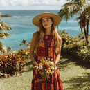 Hibiscus Quilt Halter Dress
