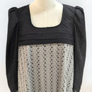 Hibiscus Whisper Long Sleeve Dress – Black & Gray Eyelet