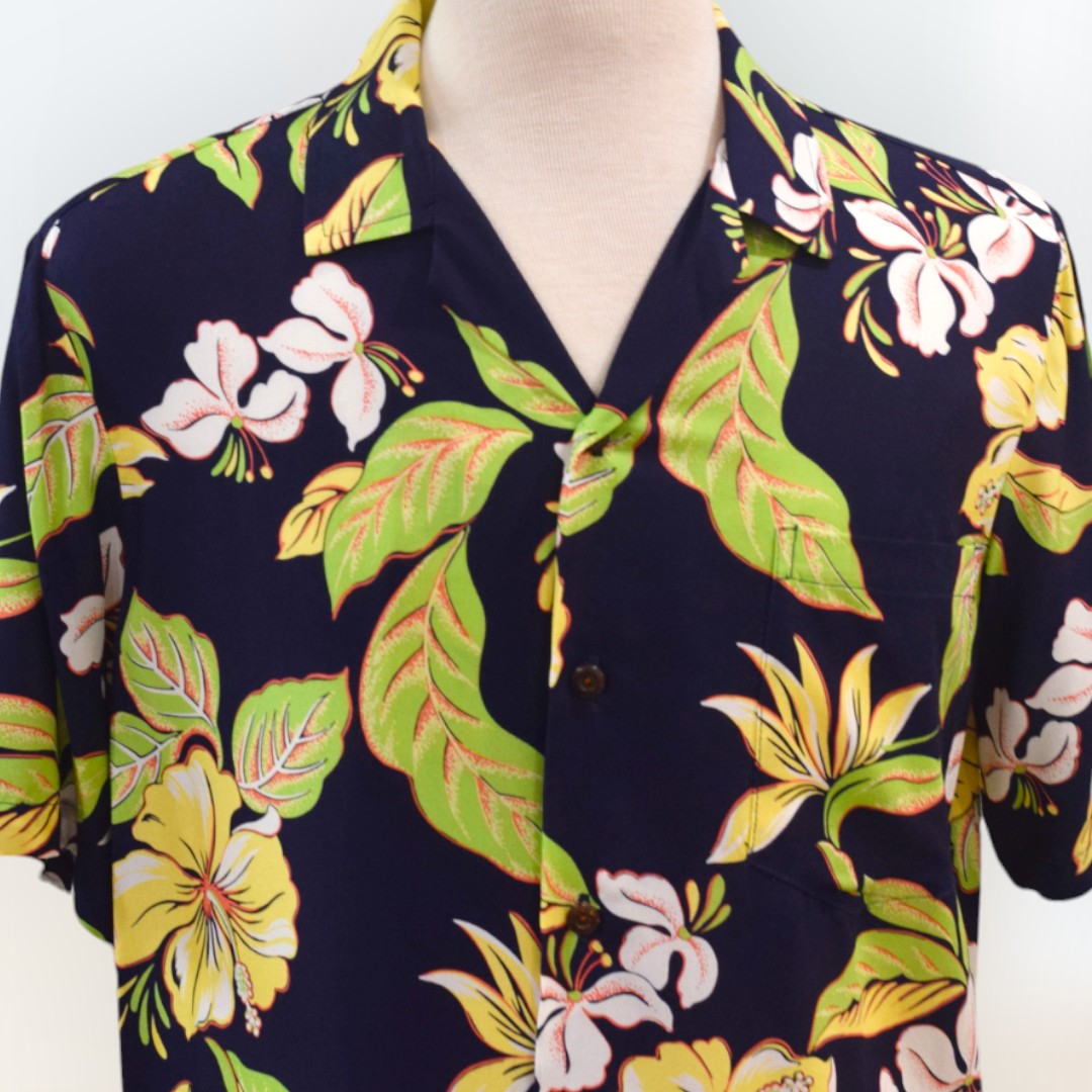 HibisucusPrintRayonHawaiianShirt