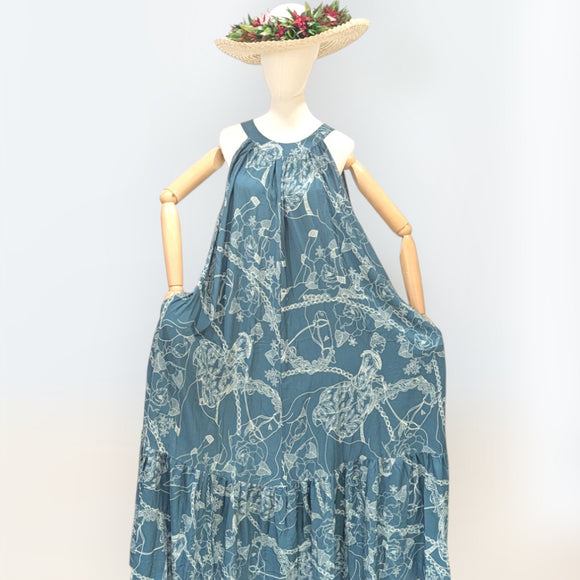 Princess Kaiulani Pau Rider Halter Dress