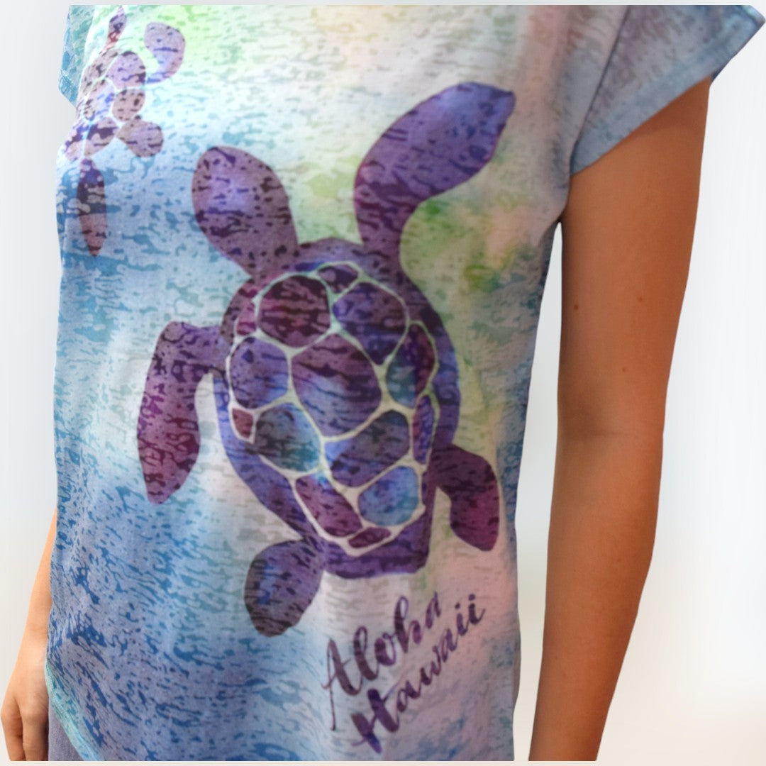 Kai Wahine Designs Mosiac Honu Women's  Tee