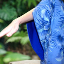 Kimono-Sleeve-Hawaiian-Dress-With-Slit-Design-Blue