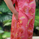 Kimono Sleeve Hawaiian Dress Peach